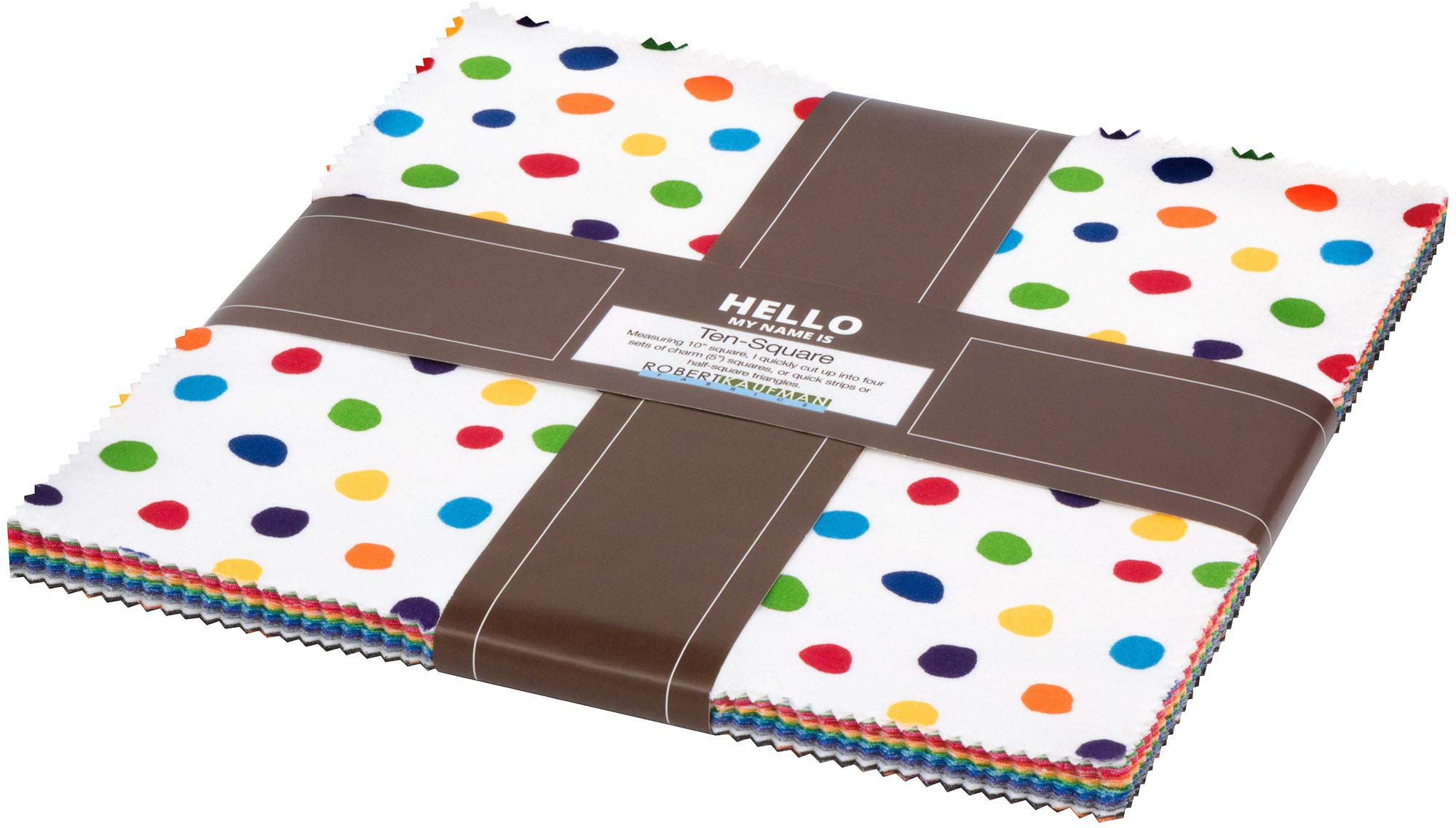 Dot and Stripe Delights Ten Square 42 10-inch Squares Layer Cake Robert Kaufman Fabrics TEN-763-42