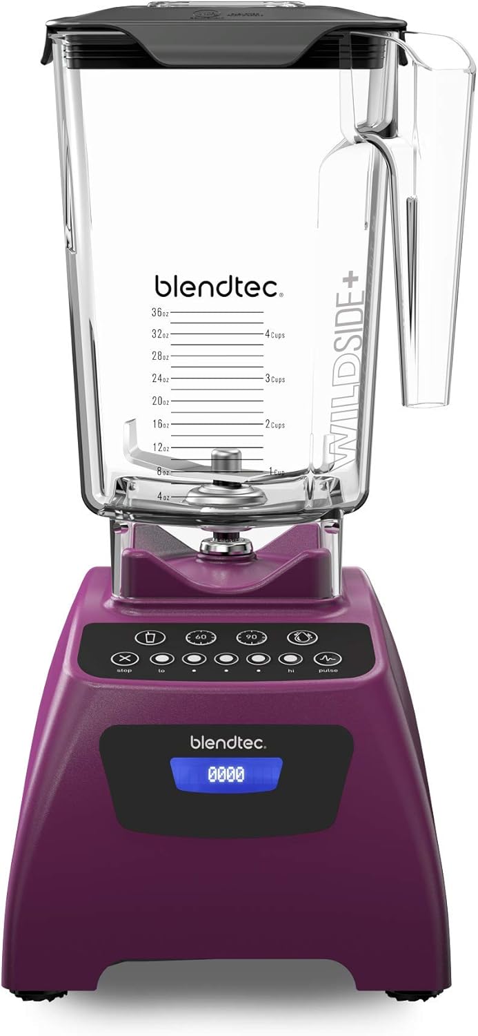 Blendtec Classic 575 Blender - WildSide+ Jar (90 oz) - Professional-Grade Power - Self-Cleaning - 4 Pre-programmed Cycles - 5-Speeds - Orchid Purple