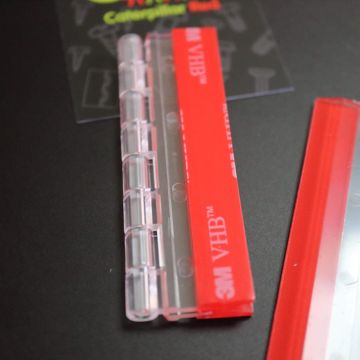 4X Acrylic Piano Hinges - No Glue Required. Transparent Clear Plastic 75mm - Image 4