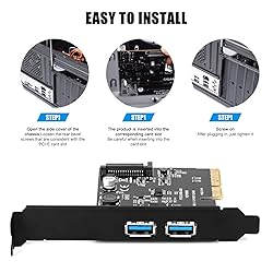 BEYIMEI PCI-E 4X to USB 3.1 Gen 2 (10 Gbps) 2-Port