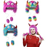 Soulchen Monster Funny Hat Crazy Colorful Furry Monster Gifts Hats for Carnival Birthday Party Favors