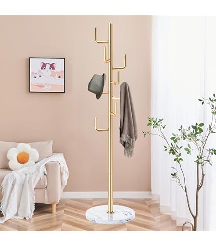 Percheros De Pie Percheros Modernos Dorados Independientes Con