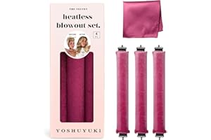 Velvet Heatless Curling Set No Heat Hair Curlers Overnight Curls Blowout Rods, Soft Large Hair Rollers to Sleep in Heatless C