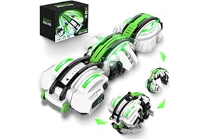 BAZADER RC Car with LED Lights - Remote Control Car Snakes 360° Roll Toy, Birthday for Kids Age 7 8 9 10 11+ Year Old, 2 Batteries 60+min, Indoor/Outdoor Toy for 6-12 yr Teen Boys