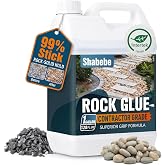 Shabebe Rock Glue for Landscaping 1 Gallon - Contractor Grade Mulch &amp; Gravel Binder with Superior Grip, All-Weather Resistant, Stronger Hold &amp; Long-Lasting for High-Traffic Walkways, Pebble