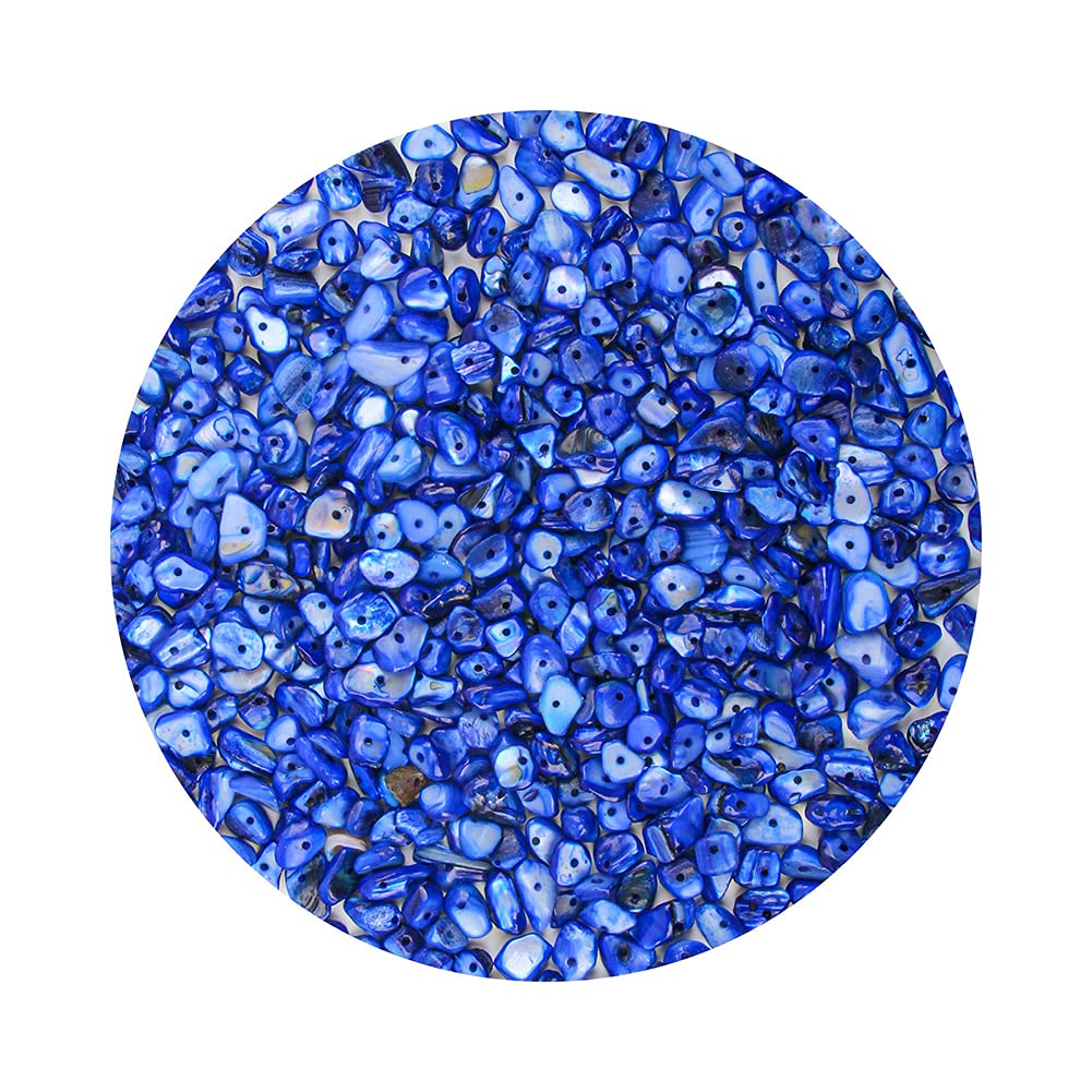 Colle 5-8mm Gemstone Beads Irregular Chips Stone Beads Kit for Jewelry Making - Solid Colour Crystals and Gemstones Healing DIY Set for Necklace, Bracelet, Earring (Sodalite)