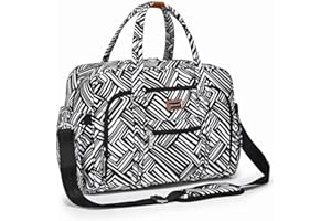 WV WELAVILA Diaper Bag Tote, WELAVILA Large Convertible Baby Bags with Changing Pad & Insulated Pockets for Mom & Dad, Unisex Multifunction Travel Diaper Tote (Stripe)