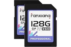 fanxiang SD Card 128GB SDXC Memory Card (2-Pack), UHS-I, V30, U3, C10, Up to 100MB/s, High Speed for 4K UHD Video, DSLR Camer
