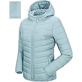 33,000ft Women's Hooded Packable Puffer Jacket Lightweight Warm Puffy Quilted Winter Coat