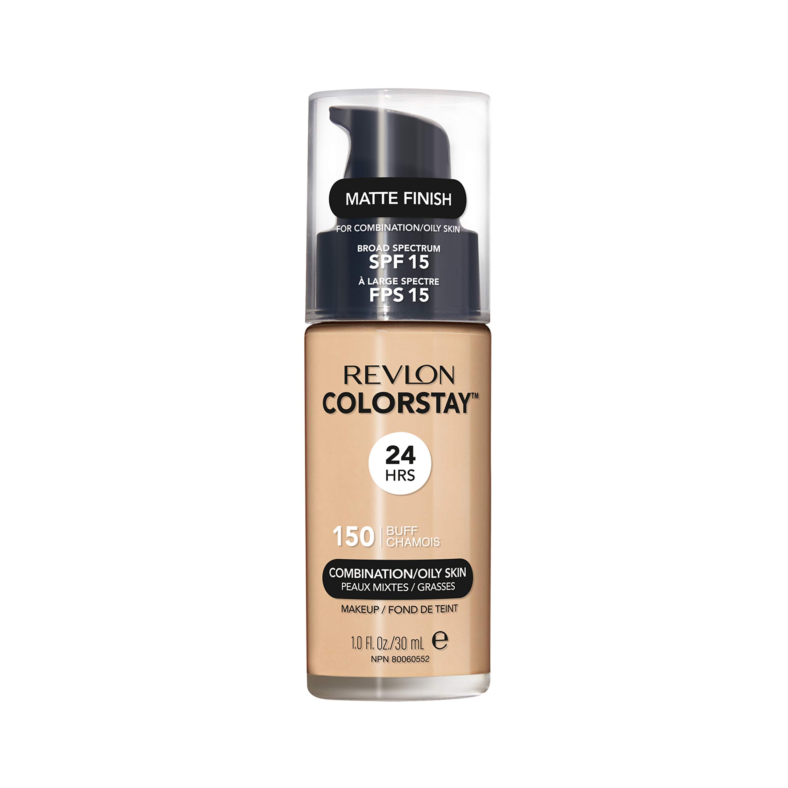 Revlon Colorstay Liquid Foundation Makeup for Combination/Oily Skin SPF15 Medium to Full Coverage (30ml) Matte Finish, Buff (150) Unisex — image 1