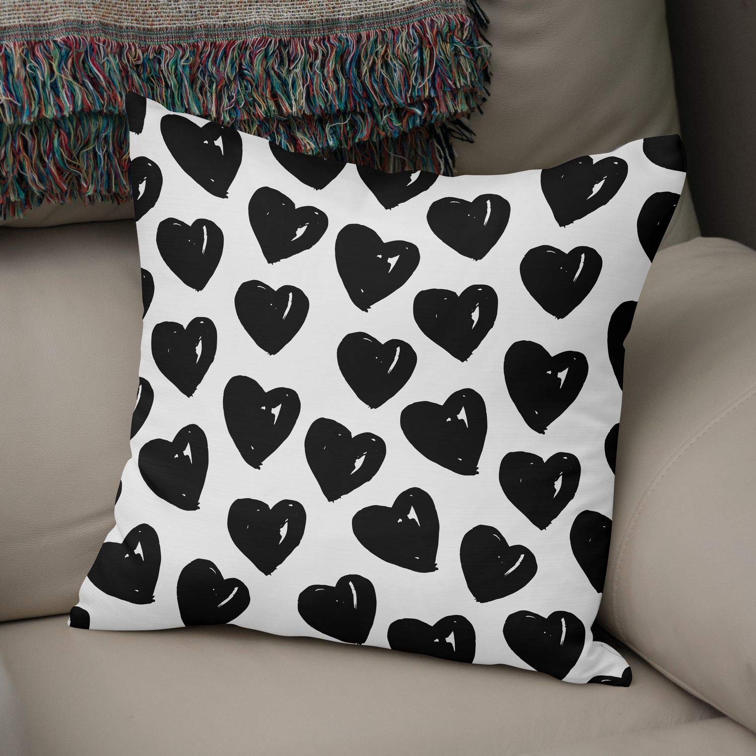 Bonamaison Decorative Cushion Cover, Polycotton, Multicolor, Standard