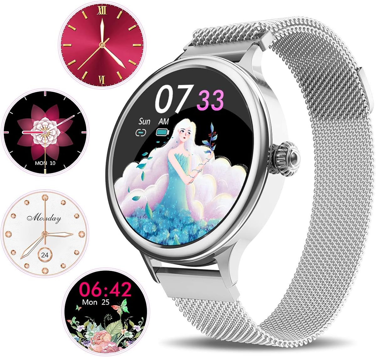 how to set the time on a touch screen watch