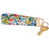 LNKRE JEWELRY Fabric Wristlet Keychain Holder, Short Lanyard for Keys, Wallet and Car Accessories