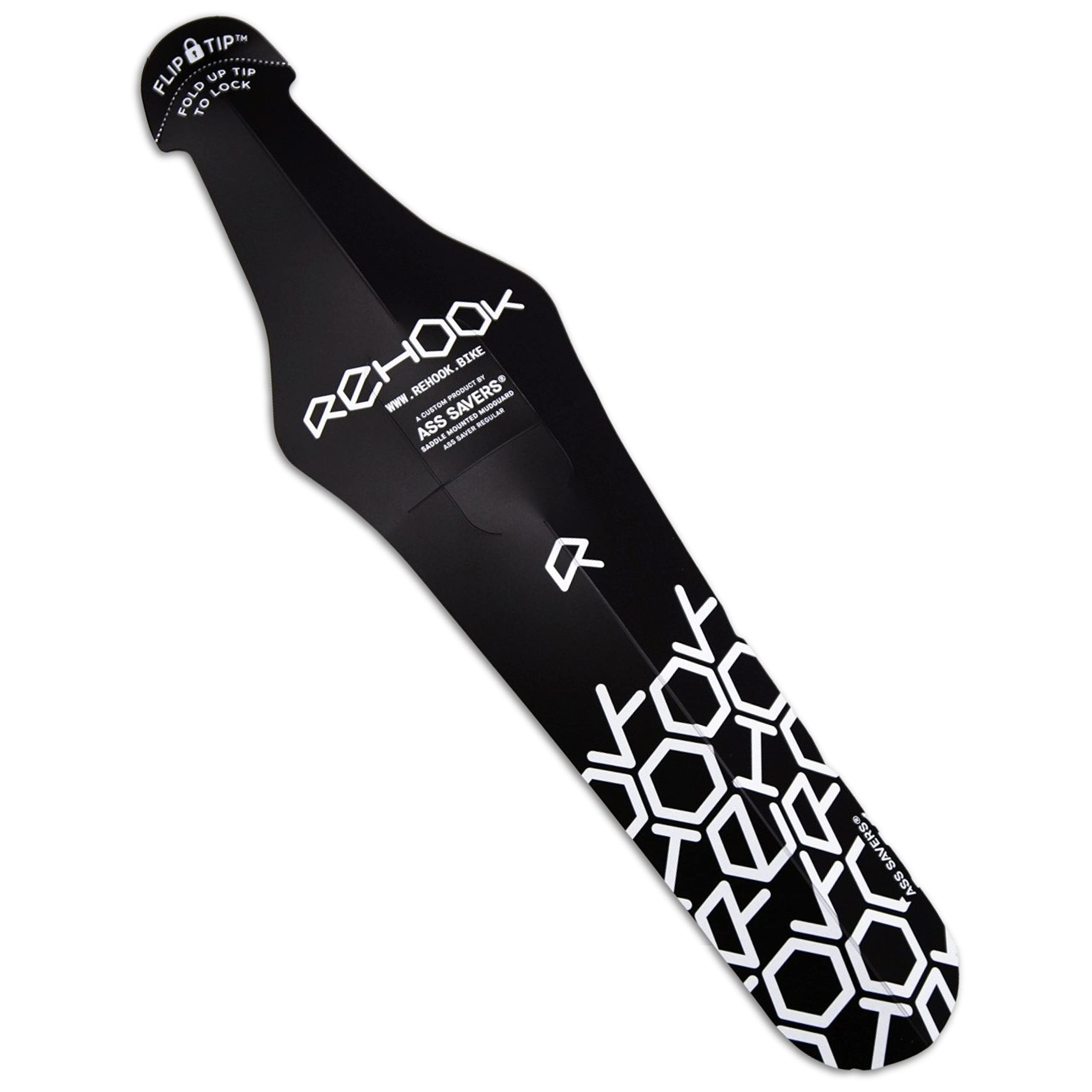 Rehook Ass Savers Regular Rear Mudguard | Genuine, Patented Clip-On Saddle Mounted Bike Mud Guard | Bum Saver Fender Suitable for All Bicycles Road, Gravel, MTB