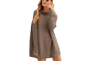 ANRABESS Women Oversized Casual Loose Turtleneck Long Sleeve Slouchy Baggy Knit Tunic Sweaters Pullover 2024 Fall Outfits