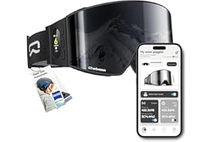 SKIWARRIOR Bluetooth Smart Ski Goggles with Walkie-Talkie for Adult-Anti Fog Snowboard Goggles with Play Music,Answer Calls