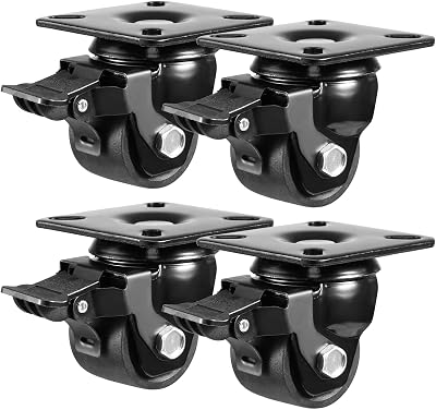 WB D WEIBIDA 2" Plate Swivel Caster Wheels Set of 4 Heavy Duty 2200lbs Nylon