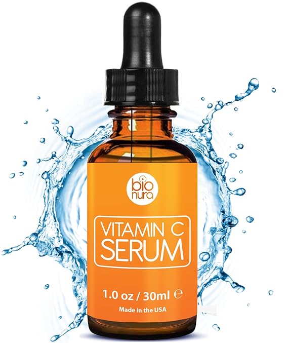 Das beste Vitamin C Serum für Ihr Gesicht mit 20% Vitamin C + Hyaluronsäure + Vitamin E + Jojobaöl. Natürliche AntiAging + An