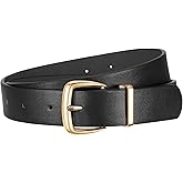 VONMELLI Women's Leather Belts for Jeans Dress Pants Women Fashion Leather Belt with Gold Buckle