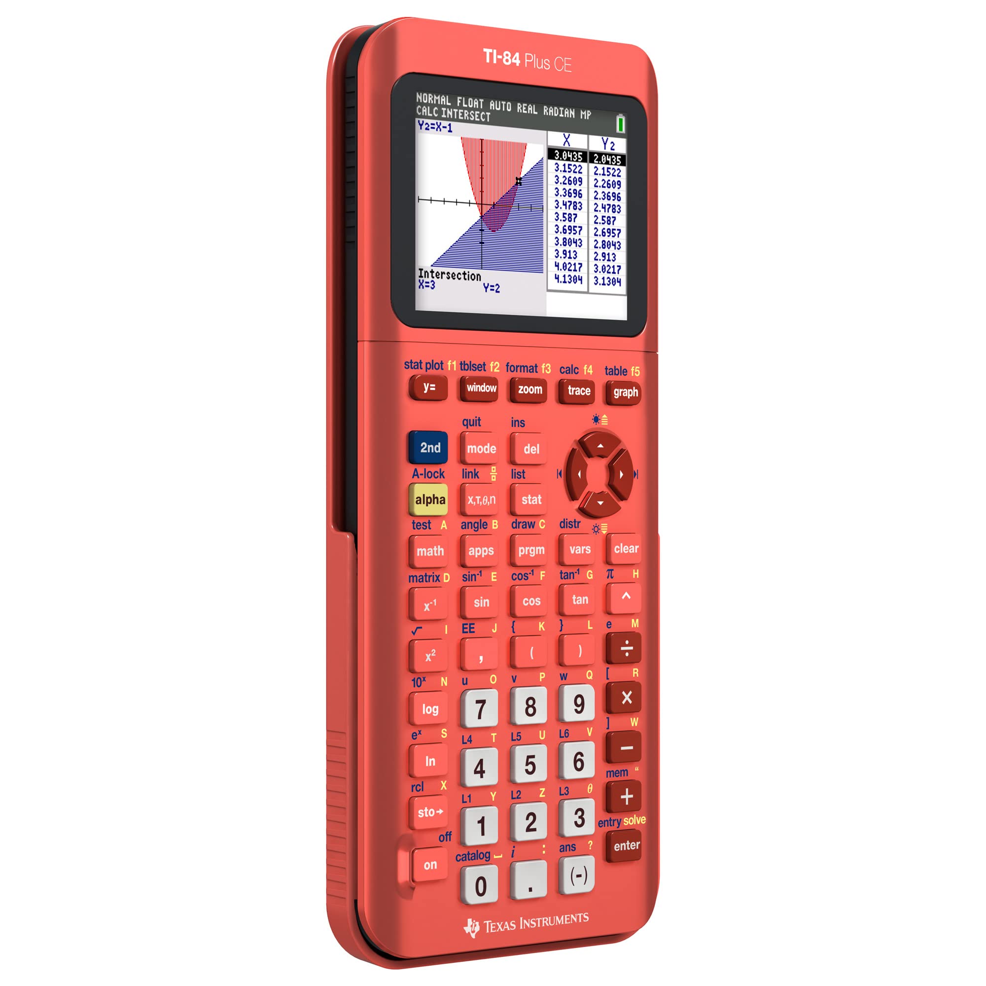 TI-84 Plus CE Color Graphing Calculator, Coral (Metallic)