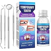 Tooth Repair Kit, Moldable Tooth Filling Repair Kit with 4 Dental Tools, Fake Teeth DIY at Home, Make You Smile Confidently A