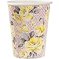 Talking Tables Truly Scrumptious Floral Paper Cups for a Tea Party, Pink/Yellow (12 Pack)