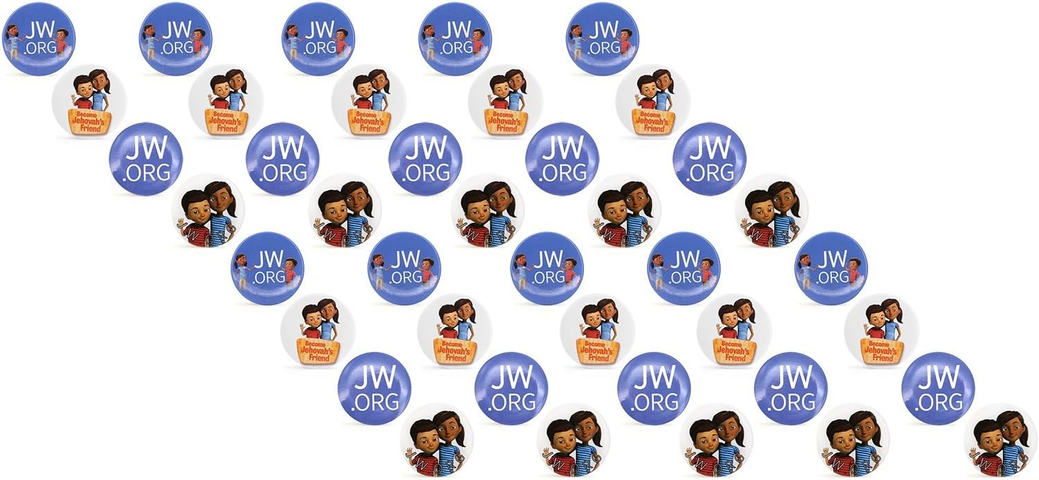 TONOSMixed JW.ORG Buttons Jehovah's Witnesses Button Perfect Present For Jw.org Sophia Caleb Buttons 40 Pack