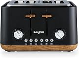 Salter Toronto 4-Slice Toaster Wide Slots 6 Browning Levels Defrost Reheat