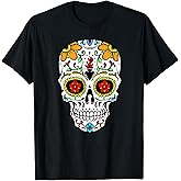 Dia de Los Muertos Costume Sugar Skull Men Women Kids T-Shirt