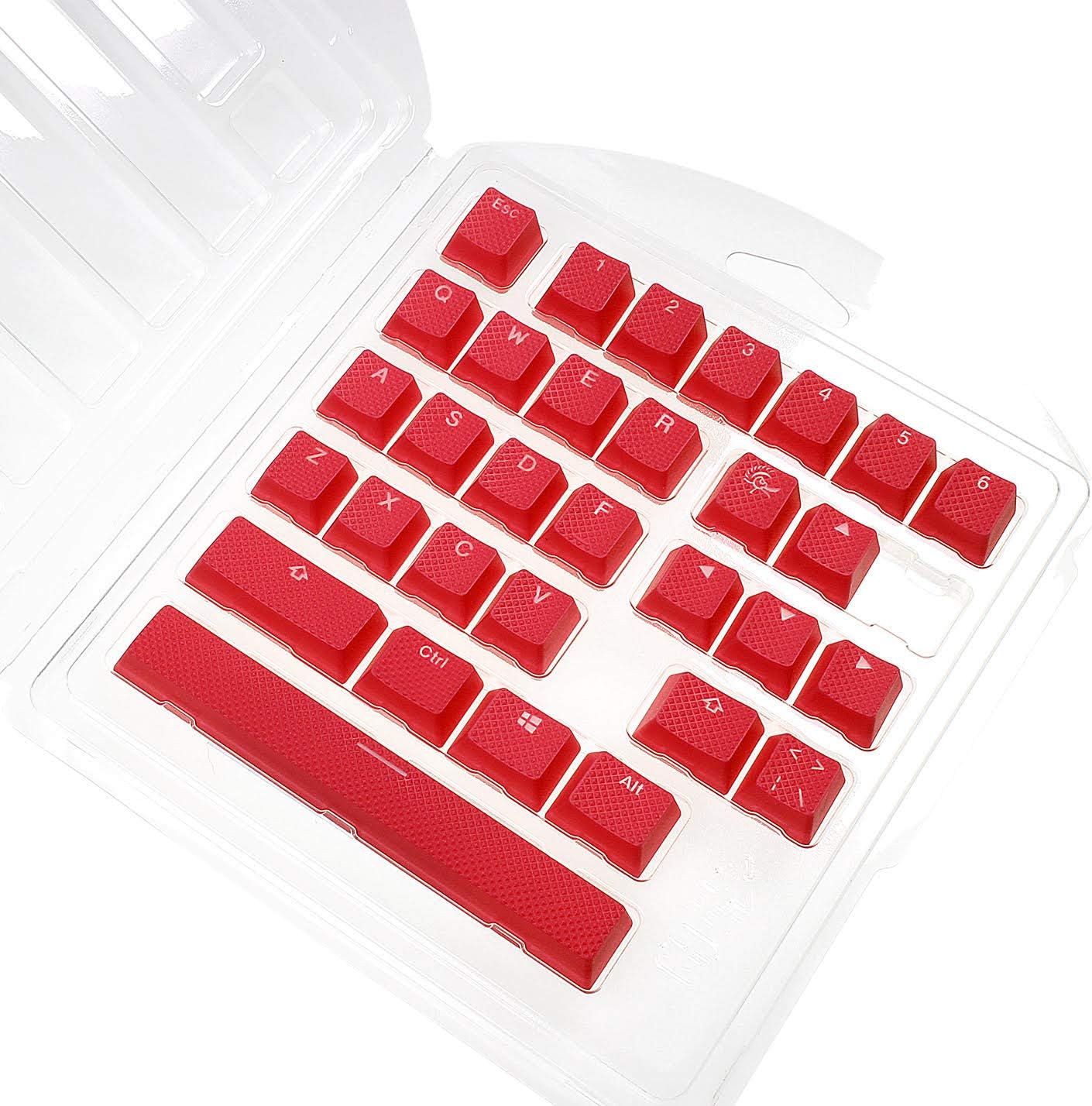 Amazon Com Ducky Keycaps 31 Set Of Rubber Double Shot Backlit For Ducky Keyboards Or Mx Compatible 31 Keycap Set Red Computers Accessories