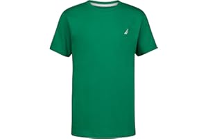 Nautica Boys Short Sleeve Solid Crew Neck T-Shirt, Soft, Comfortable, Relaxed Fit