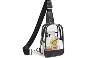 Shrrie Clear Bag for Stadium Events Transparent Crossbody Sling Bag for Women & Men - Stadium Approved, Concerts & Sports