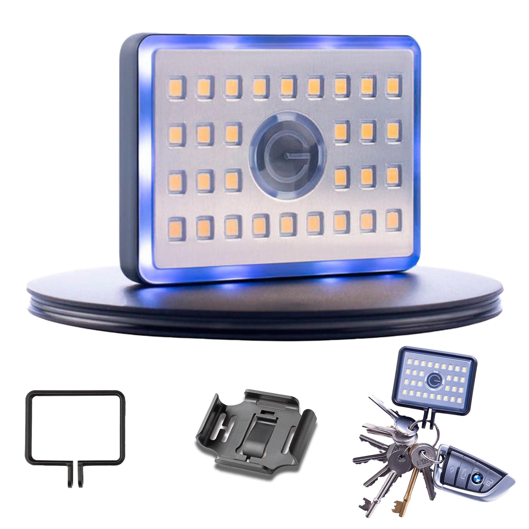 Glowstone Flashlight – Base Pack with 2 Accessories + Wireless Charger, 900 Lumen Ultra-Compact Wearable & Mountable Torch, CRI95+ LED Work Light, IP69K, Intrinsically Safe, White