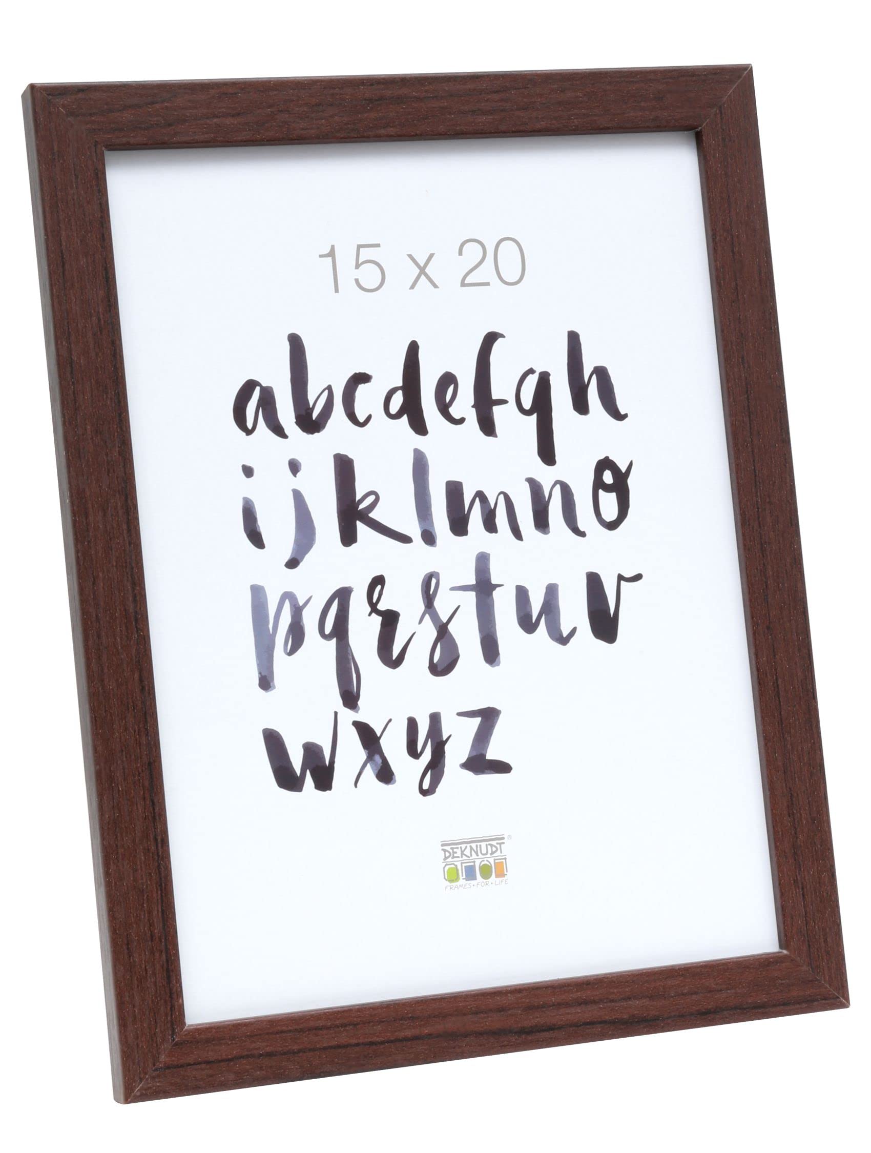Deknudt Frames S44CH4-15.0X20.0 Basic Narrow Wood/MDF Photo Frame Dark Brown 23.2 x 18.2 x 1.33 cm