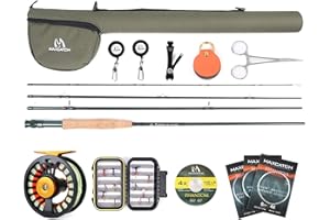 Maxcatch Extreme Fly Fishing Combo Kit 3/5/6/7/8 Weight, Starter Fly Rod and Reel Outfit, with a Protective Travel Case
