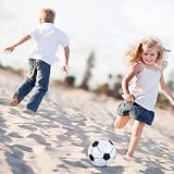 BLMHTWO 4 Pack Inflatable Footballs 14.1 Inch Kids Beach Ball PVC Leakproof view 6