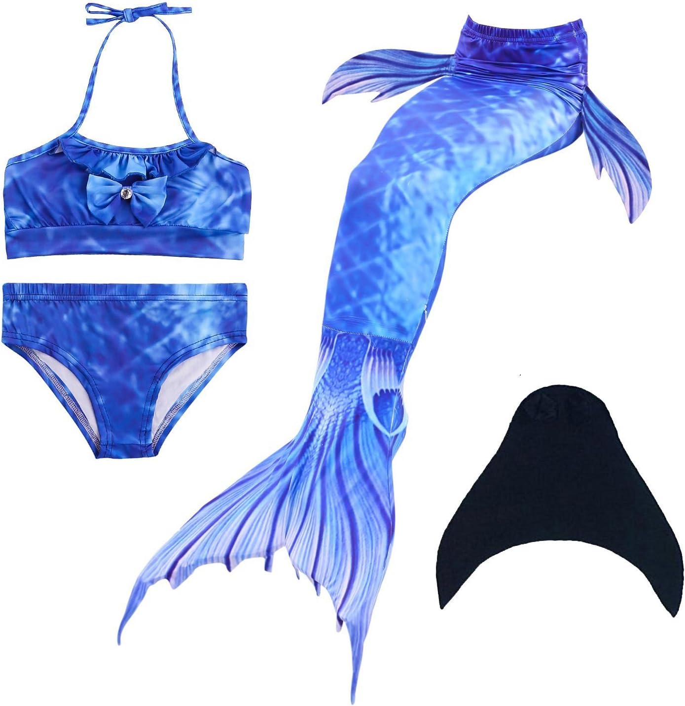 SAIANKE Baby Girls Kids Mermaid Tail Swimsuit Bikini Bathing Swimwear Princess Sea-Maid Swimming Set
