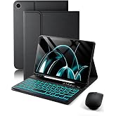 TUNKARMOR Funda Teclado Español (Incluye Ñ) para Samsung Galaxy Tab A11 / A9 8.7 Pulgadas - con Retroiluminación Multicolor T