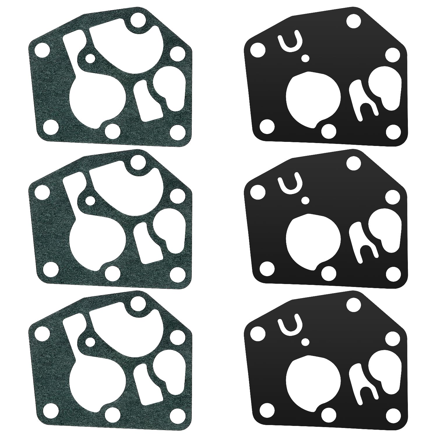 VooGenzek 3 Set Carburettor Diaphragm Gasket, Carburetor Gasket 495770, 795083 Carburettor Diaphragm, Compatible with 495770 795083 281028 5083h 5083