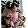 BABESIDE Lifelike Reborn Baby Dolls Daisy Black Girl- 20 Inch Soft Body Realistic-Newborn Handmade Real Life Baby Dolls with Clothes and Toy Gift for Kids Age 3+