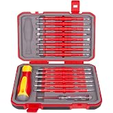 1000V Insulated Electrician Screwdriver Set, 29-pieces Screw Driver Set Kit, CR-V Magnetic Screwdriver Tool Set, Professional Electrician Tools Phillips Slotted Torx Hex Square with Voltage Tester