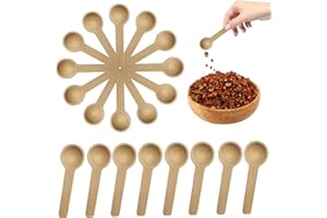 Mini Wooden Spoons, 25PCS Salt Spoon, 3x1 Natural Wood Spoons, Non Slip Anti-Scald Small for Spice Jars, Honey, Spice, Candy,