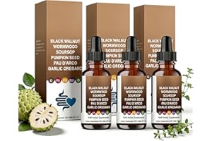 Black Walnut Wormwood Gut Cleanse, 2026 New Black Walnut Wormwood Gut Cleanse with Soursop And Oregano, Fast-Acting Formula f
