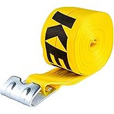 Keeper - 4" x 40’ Winch Strap With Flat Hook - 5,000 lbs. Working Load Limit And 15,000 lbs. Break Strength