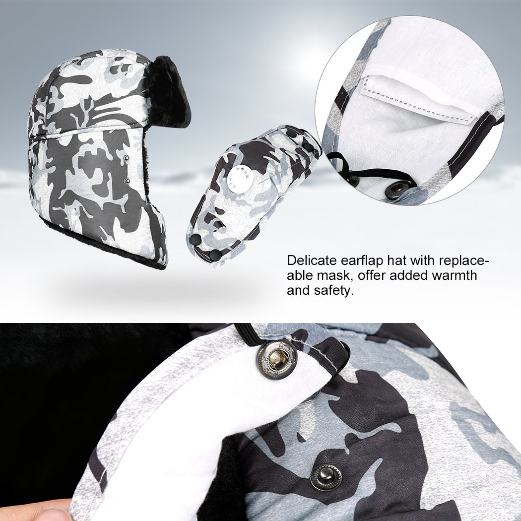 Vbiger hombres Mujeres Estilo Ruso Gorro Aviador Invierno Sombrero Caliente con Orejeras