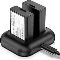 ENEGON LP-E10 Replacement Battery (2-Pack) and Rapid Dual Charger for Canon LP E10 Canon EOS Rebel T3 T5 T6 T7 T100 Kiss X50