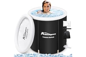 Ambitelligence Recovery Ice Bath Tub, Foldable Adult Portable Cold Water Therapy, Outdoor Fitness/Rehab for Athletes, Long-La