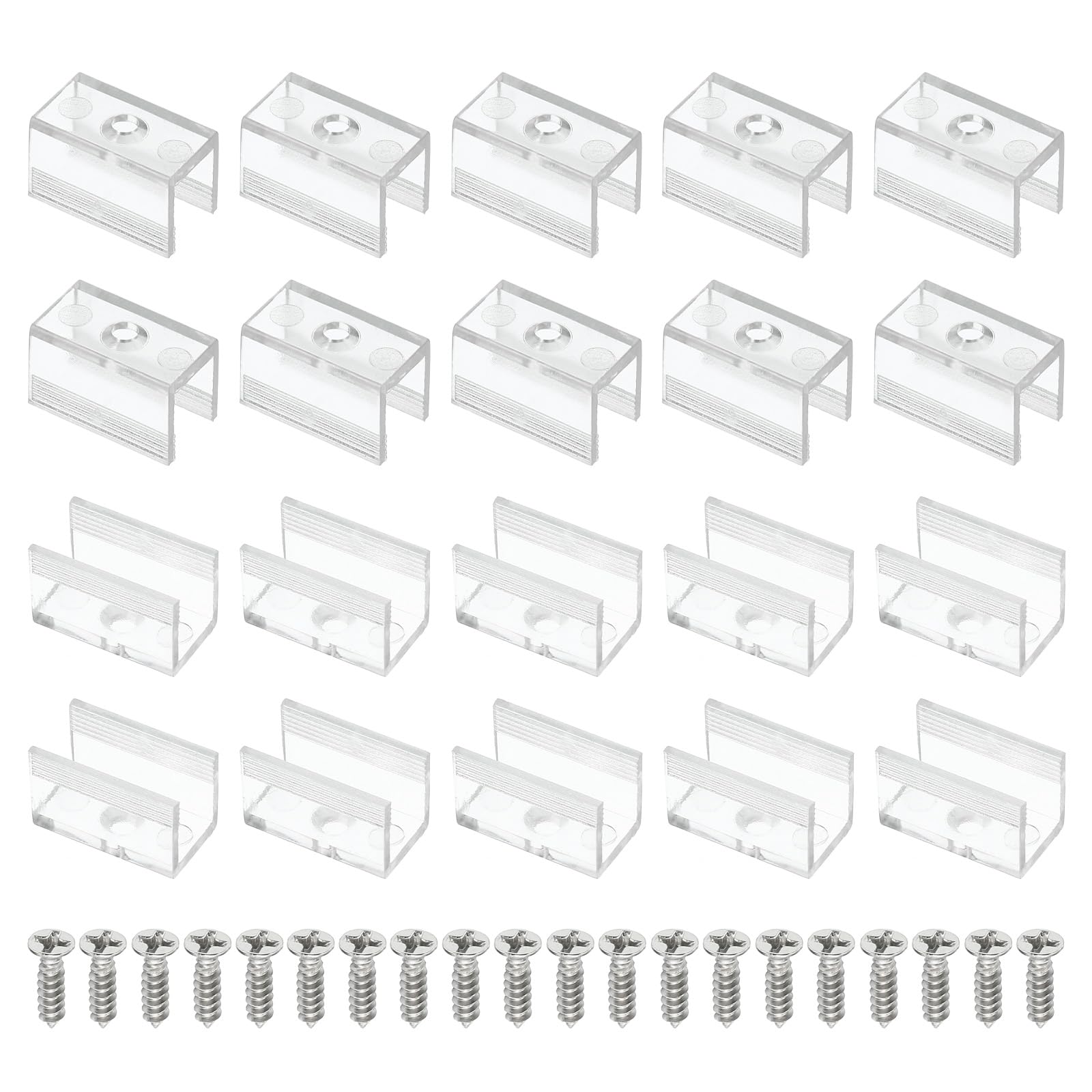 PATIKIL Rope Light Mounting Brackets, 100pcs Neon Light Fixing Clip Clamp Support Holder for 8mm Width Neon LED Strip Lighting — image 1