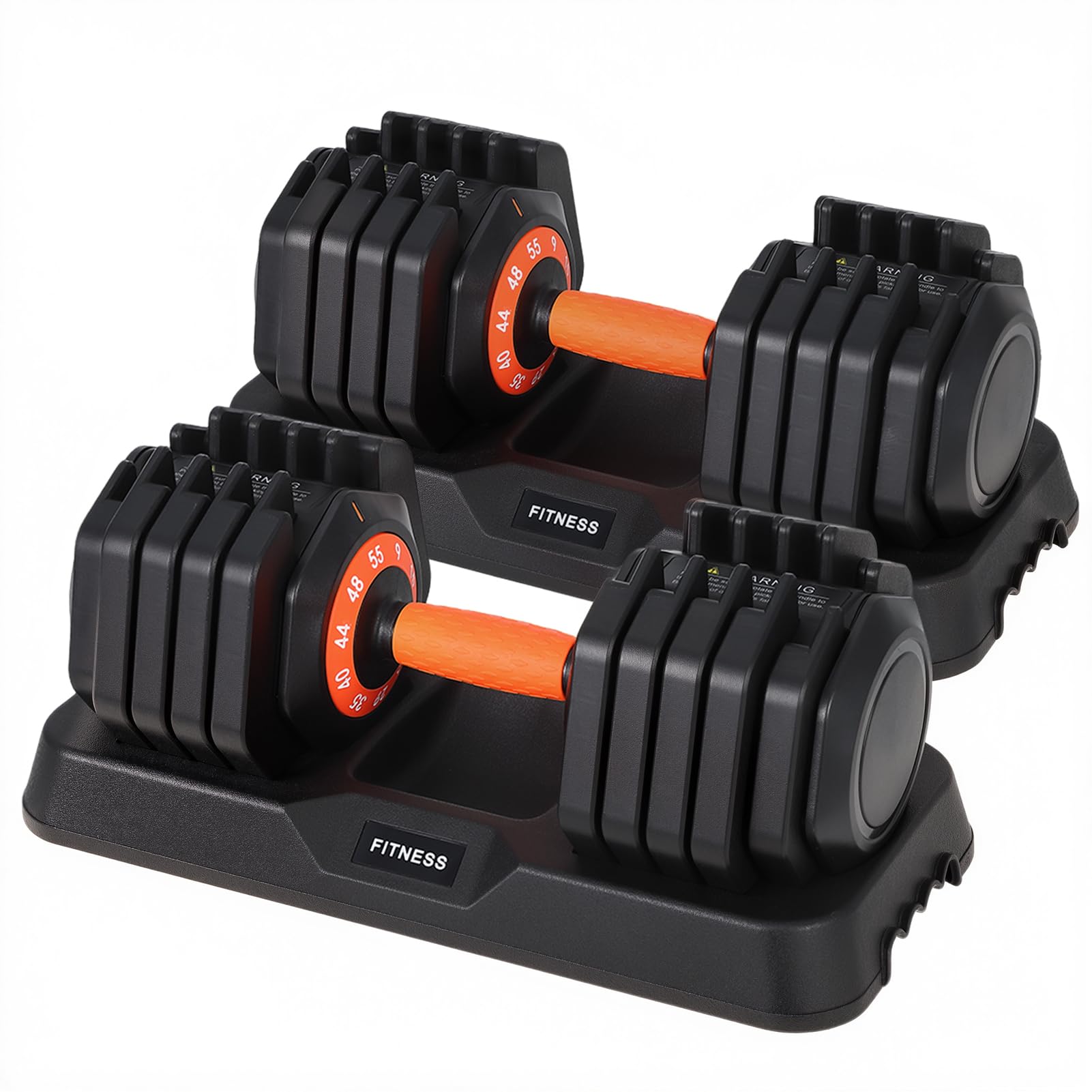 HAUSPROFI Verstellbare Hanteln 55 lbs (24,95kg)-Paar, Hanteln Set 10 in 1 Gewichtsstufen, Kurzhanteln Verstellbar Platzsparend mit rutschfestem Griff für Fortgeschrittene Krafttraining Fitnessstudio