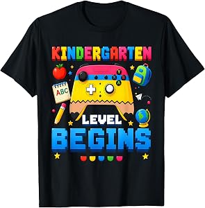 Kindergarten Boys First Day of School Gaming Back to School T-Shirt